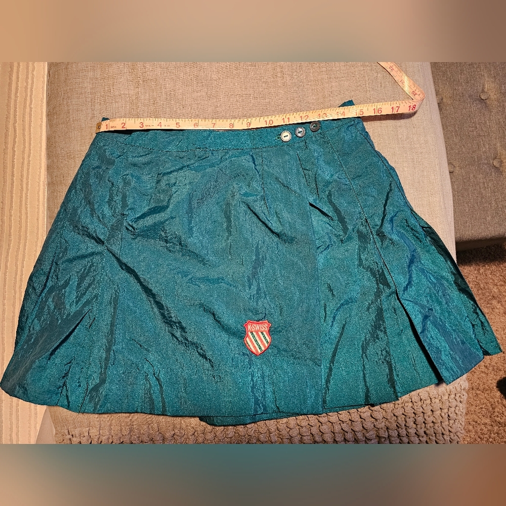VINTAGE 90s K Swiss Pleated Tennis skirt sz 12 NWT - Picture 3 of 5
